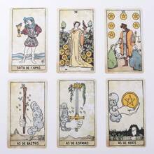 Baraja de Tarot vintage de estilo español misterioso - Libera el poder de la adivinación, 78 cartas para principiantes