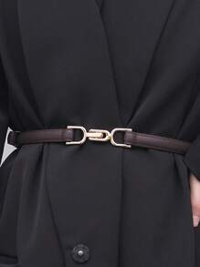 1 Stück Damengürtel Schnalle, verstellbar, kann zum Rock Anzug, einfachen dünnen Pullover Gürtel passen, koreanische Version dekorativer Gürtel
