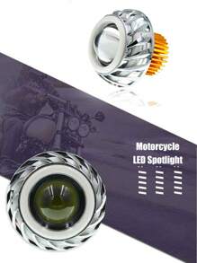 1 pezzo Faro a proiezione universale per motocicletta con luce a LED a doppio occhio da angelo e demone, lente faro per moto, luce ausiliaria per atmosfera