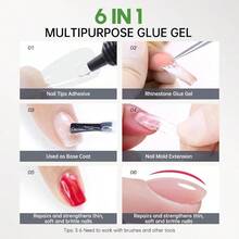VENDAD-Hema Free Nail Glue Gel 6 In 1 Long Lasting 28 Days+ - 0.5fl-oznailglue - View 2
