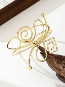 1 Stück Armreif mit Schmetterling Anhänger Design, modisches elegantes Accessoire für Damen im Urlaub