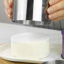 3 buc matriță inelară pentru mousse din oțel inoxidabil + set de instrumente de copt pentru biscuiți circulari în relief pentru a face tort mousse, biscuiți, gogoși și diverse produse de patiserie