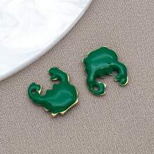 10pcs 10x10mm Cute Enamel Stainless Steel Crab Charms Mini Cute Marine Life Animal Pendants For DIY Ocean Bracelet Necklace Earrings Jewelry Making Crafts Accessories