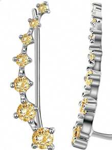 1 Pair Of Exquisite, Elegant, Luxurious, Sparkling Seven Star Earrings, Fashionable And Casual Style, Jewelry Accessories, Suitable For Women's Daily Wear, Holiday Gifts, Ideal Choice For Valentine's Day, Suitable For All Seasons