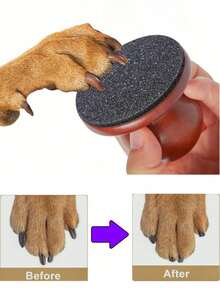 1 件木制宠物指甲锉，狗美容工具，家用可拆卸爪磨器指甲刮刀，磨料可更换 - 彩色 - 查看 2