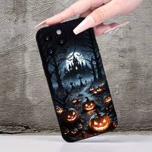 Halloween Theme Pumpkin Castle Pattern Simple Unique Fashion Fun Pretty  Men And Women Pretty Men And Beautiful Women Matte Texture Phone Case For IPhone 15 14 13 12 11 XS XR X 7 8 Plus Pro Max Mini (Send To Friends, Family, Boyfriend, Girlfriend) - Blanco antiguo - Ver 10