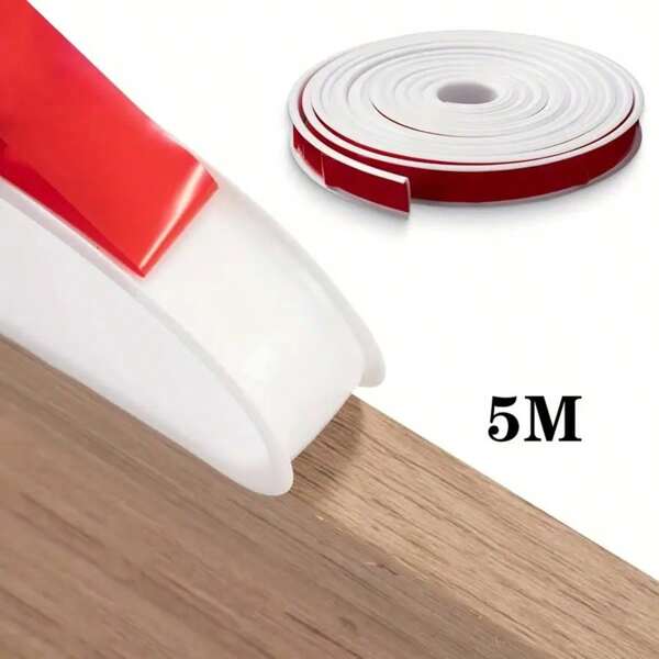 1PC 5M/196.85in Self-Adhesive Edge Banding Strip Furniture Board Cabinet Table Chair Protector Cover U-Shaped Seal Strip