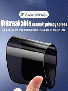 2pcs Matte Anti-Spy Soft Ceramic Film Screen Protector Compatible With IPhone/Galaxy/Redmi/Honor/OPPO, No Bubbles, Easy Full Screen Application, Scratch Resistant, Fingerprint Resistant, No White Border, Ultra-Clear Front Display, Side Privacy Protection, Smooth Touch