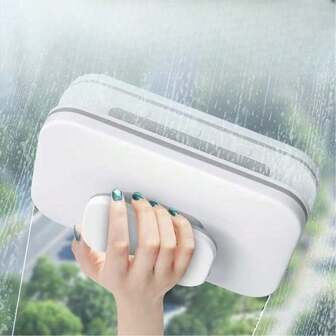 Herramienta magnética limpiadora de ventanas de 3-10 mm, limpiador de vidrio magnético doble capa de alta resistencia para uso doméstico, raspador y cepillo de doble cara para la limpieza de ventanas