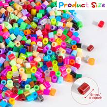 2400 pezzi Kit fai da te per creare perline a fusione, 24 colori vivaci di perline da fondere, con tavoletta, carta da stiro e pinzette - Set regalo creativo per compleanni (perline da 5mm) - Fagioli - Visualizzare 4