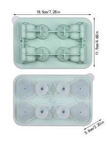 1pc 4-Hole Ice Cube Tray, Cute Cat Shaped Ice Maker, Reusable Ice Trays For Freezer, Flexible Silicone Ice Molds
