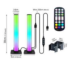 2pcs Smart LED Light Strips, RGB With Music Sync, Wireless IR & App Control, USB Powered, Non-Waterproof, Desktop Lamp, Dynamic Lighting, Suitable For Gaming, Bedroom, Home Decor, Party & Wedding Decor, Birthday Decor, Office Accessories, Ideal Valentine's Day Gift - RGB - View 4