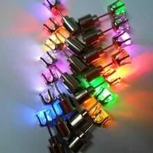 1 Pair Of 7 Color LED Flicker Color Changing Earrings - Stylish Party Accessory With Natural  And Stainless Steel Earrings!