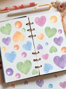 171pcs Colorful Hearts And Dots Wall Decals - Boho Chic PVC Wall Decals For Bedroom, Living Room Or Entryway Decor, Easy Peel And Stick, Vibrant Pastel Hearts And Glitter Dots, Self Adhesive Home Decor, Living Room Decor | Boho Chic Decor | Self Adhesive Decor, Home Decor And Accessories Stickers Sticker