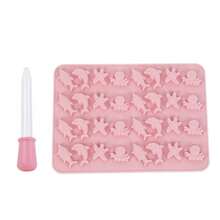 1 Pc Silicone Candy Mold With Dropper, Dinosaur, Doughnut, Mini Heart, Cute Bear Shaped Silicone Mold, DIY Animal Chocolate & Gummy Candy Mold - Multicolor - View 17