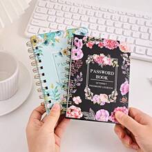 65 Sheets A6 Floral Password Keeper Book With Alphabetical Tap Stickers Hardcover Password Logbook For Internet Website Address Login Secure Password Organizer Journal For School Home Office,School Supplies,Back To School