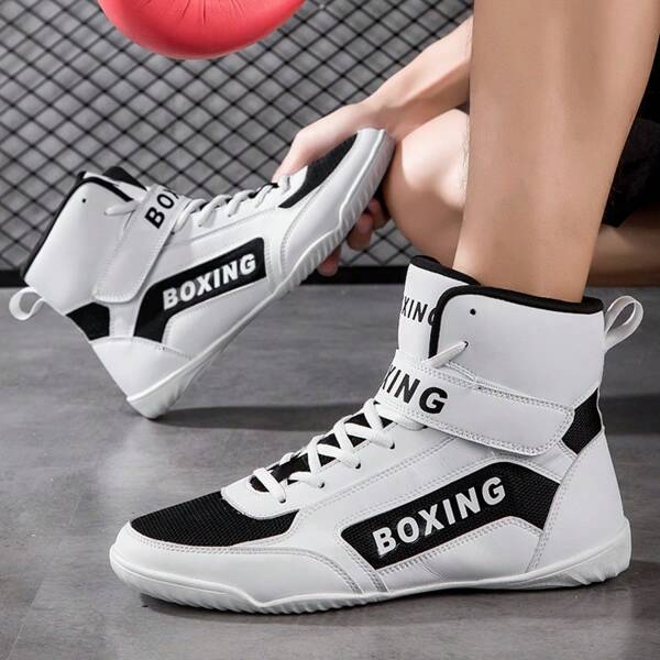 Sapatos de boxe masculinos de alta qualidade, calçados clássicos para treinamento de luta livre, tênis de alta qualidade, botas esportivas de boxe para mulheres