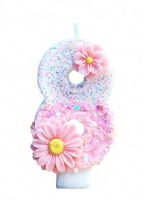 New Double Flower Decorated Numbers 0-9 Birthday Candles, 1st, 2nd, 10th, 11th, 15th, 16th, 18th, 20th, 30th, 40th, 50th, 60th Birthday Candles, Flashing Series, Birthday Cake Candles, Baking Candles, Atmosphere Decor, Suitable For 1-100 Years Old Birthday Party, New Year Party, Bachelor Party, Anniversary, Wedding, Ladies Night