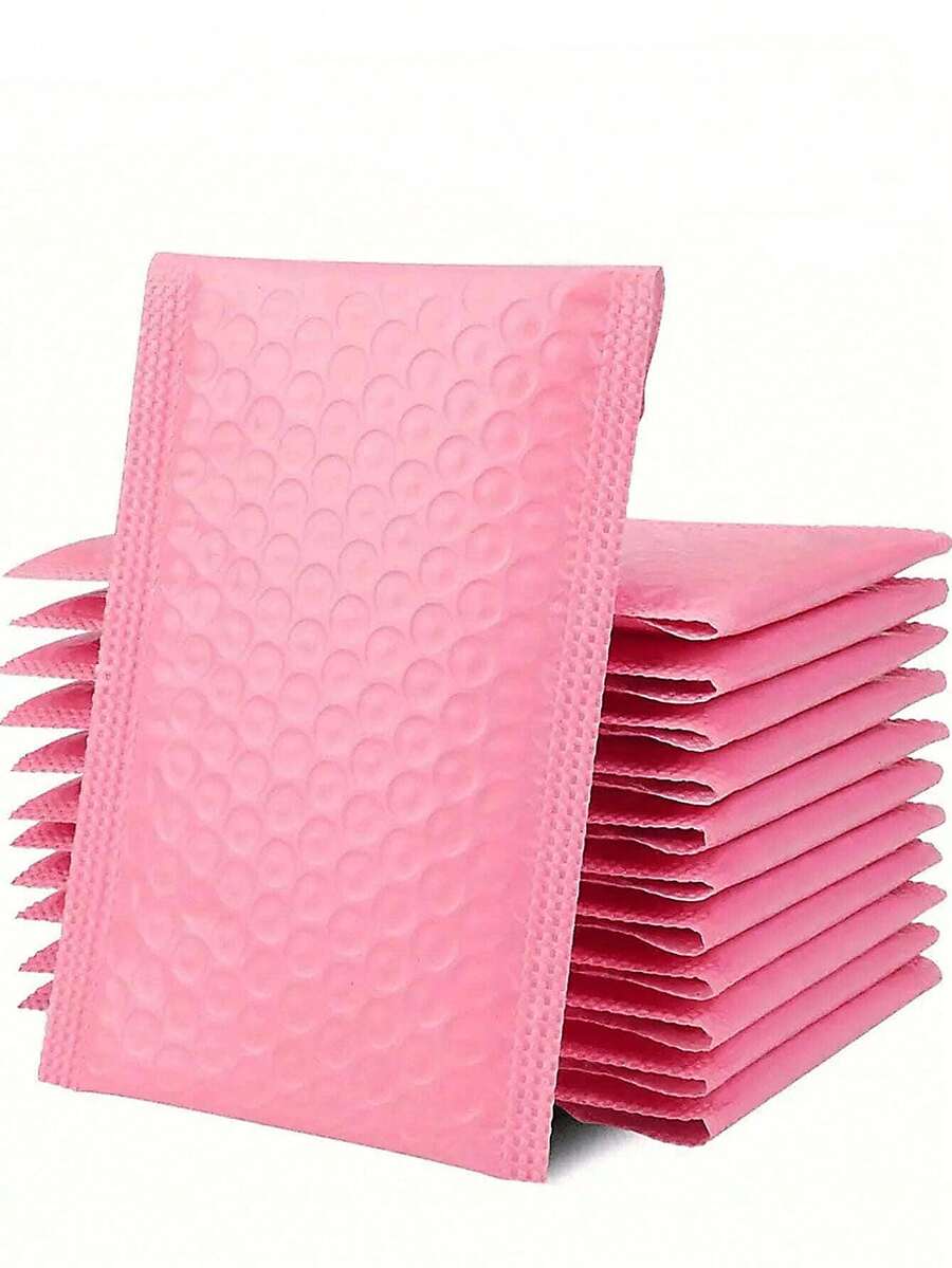 50pcs Pink Bubble Mailers 4x5" Inches Padded Poly Bubble Mailers Opaque Self Seal Adhesive Waterproof Boutique Shipping Bags For Jewelry Makeup Supplies Packaging For Small Business Shipping Envelopes Packaging Bags Padded Envelopes Mailing Envelopes Shipping Supplies - Pink - View 1