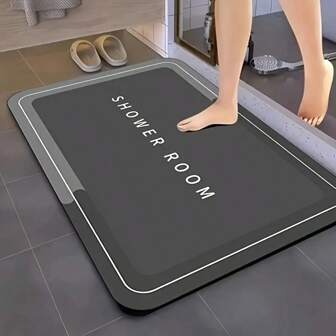 Non-Slip Bath Mat, Super Absorbent Quick Dry, Machine Washable Soft Shower Floor Mat, Bathroom & Bedroom Carpet, Home Bathroom Rug, Kitchen & Laundry Mat, Shower Accessories