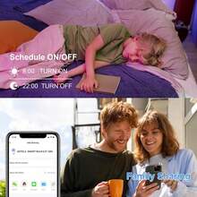 ANTELA Light Bulb E27 9W 1000LM RGB Smart WiFi LED Dimmable Bulb Lamp, Compatible With Voice Assistant, Smart Life APP, 2700K-6500K Warm White Cool White Light, 2 Pack - 白色 - 查看 3