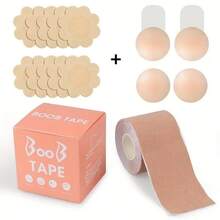 1 Box Boob Tape Lift & Support, Adhesive Breast Lift Tape, Bra Enhancing Sports Tape Stickers - Color - View 2