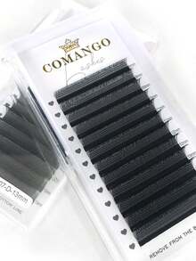 CoMango 12对C/D新款U型假睫毛，0.07毫米U YY型，绽放睫毛，自然柔软，DIY预扇形假睫毛簇，单根假睫毛，仿真睫毛，逼真睫毛 - 彩色 - 查看 7