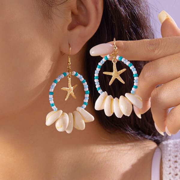 Boho Stil Fußschmuck Seestern Anhänger Fußkettchen