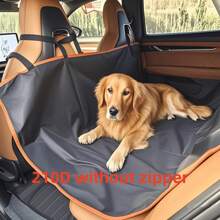 1 pieza Protector de asiento trasero de coche de tela Oxford impermeable, Alfombrilla de viaje para mascotas, Ajustable, Universal para gatos y perros