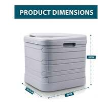 24L PORTABLE FOLDING CAMPING TOILET COMPACT POTTY LOO CARAVAN PICNIC FISHING - Grey - View 5