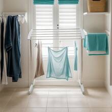 1pc Multi-Purpose Drying Rack, Suitable For Indoor And Outdoor Use, Can Hang Clothes, Underwear, Socks, Towels, Foldable And Detachable Design, Convenient For Balcony - Multicolor - View 10