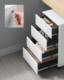 Filing Cabinets - White - View 3