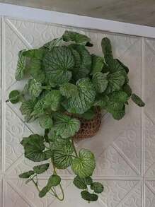 40/70cm Artificial Hanging Vines Fake Begonia Plants Silk Grape Rattan Real Touch Vivid Vine Leaves Hanging Scindapsus Garland For Home Garden Indoor Balcony Decor Without Pot 1pc