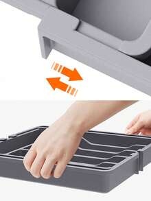 可伸缩可调节厨房抽屉收纳盒 - 57*38厘米，节省空间，可收纳餐具和银器，不含刀具和厨具，适用于厨房、衣柜、家居装饰、圣诞礼物、乔迁礼物、房间装饰等场合。 - 彩色 - 查看 4