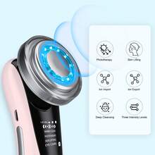 Led Light Facial Massager, Skin Care Tool For Face, Neck Care - Pink - View 7