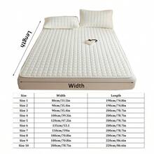 1pc Quilted Waterproof Mattress Pad, Thin Mattress Topper, Suitable For Single Or Double Bed, Soft & Comfortable Solid Color Bedding Mattress Cover, Burgundy/Olive Green/Black, Home Bedroom, Hotel, Nursing Home, Waterproof & Leak-Proof - Black - View 4