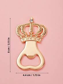 1pc Golden Crown Corkscrew Bottle Opener, Creative & Fun Household Opener