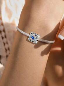 1 pieza Dijes con forma de ojo del diablo de moda adecuados para mujer pulseras brazaletes DIY joyería elaboración y combinación diaria de atuendos decoración de joyería para niñas