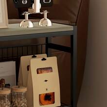 HOMCOM Mesa Auxiliar Estrecha de 3 Niveles Mesita Auxiliar Industrial con Estantes Abiertos y Estructura de Acero para Salón Dormitorio 43x18x62,5 cm - Gris - Ver 8