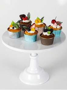 1pc Iron Cake Stand, Suitable For Cupcake Stand, Dessert Display Rack, Wedding And Birthday Party Decoration, Cake Decorations, Dessert Table Decor, Cake Tray, Pastry Rack, Tall White Iron Dessert Table Display Stand, Can Be Used For Buffet And Tea Break Table Setting, Wedding Table Decoration - Multicolor - View 2