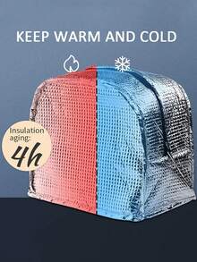 1pc Insulating Lunch Bag A To Z Letter Print Women Cooler Handbags Student Thermal Lunch Bags For Work Thermal Bag For Women Insulated Refrigerated Lunch Box Bag For Man Picnic Bag Fridge Bag Name Initials Pattern Cooler Lunch Box Ice Pack Storage Bag Back To School School Stuff Bag For School Lunch Bag For Women Cooler Bag Picnic Accessories School Accessories - Pink - View 3