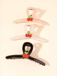 1 pieza Elegante Clip de cereza, accesorio de cabello simple y elegante para niñas pequeñas