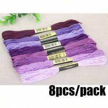 8pcs/Pack Premium Embroidery Floss - Mixed Multi-Color Threads For Cross Stitch, DIY Sewing Projects, Crafts - Needle Art Accessories