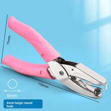 1pc Heart-Shape Handheld Single-Hole Punch Tool, Metal Construction With Soft Handle, Suitable For Clothing, Tickets, DIY Crafts, Scrapbooks School Supplies,Back To School