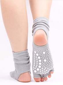 3 oder 1 Paar Pilates Yoga Socken, rutschfeste zehenfreie und fersenlose Zehentrenner-Socken, geeignet für verschiedene Sportarten, kurz, Knöchel, Crew-Länge