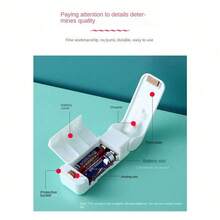 1台迷你便携式封口机配2节5号电池，小型家用塑料袋封口机，手压式电热封口机