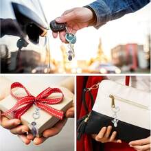 30 pièces Porte-clés cœur en forme d'aile d'ange argenté, comprenant 30 porte-clés, 30 cartes de remerciement et un sac en organza, convenant pour les cadeaux de baptême, mariage et première communion