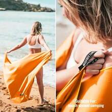 1 pieza Toalla deportiva para exteriores de secado rápido y absorbente, toalla de microfibra para la playa, toalla de viaje compacta y suave, toalla ligera para adultos, toalla deportiva absorbente de sudor, toalla de yoga, toalla de fitness, toalla absorbente de sudor para viajes, yoga, playa, baño, natación, senderismo, escalada, fitness, mochilero, picnics, piscinas, campamento, elementos esenciales de playa u otros deportes