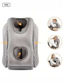 1 件飞机用充气旅行枕，睡眠用颈部空气枕，旅行枕，便携式头部颈部休息充气枕，避免颈部和肩部疼痛，舒适的头部颈部和腰部支撑枕，用于飞机、汽车、公共汽车和办公室旅行必需品旅行配件假期暑假返校旅行枕颈包用于学校学校配件学校用品