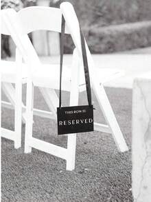 婚礼预留标志，预留座位标志，婚礼椅子标志，预留排座椅亚克力标志，亚克力预留座位标志，儿童艺术活动 - 婚禮座位掛飾 - 查看 7